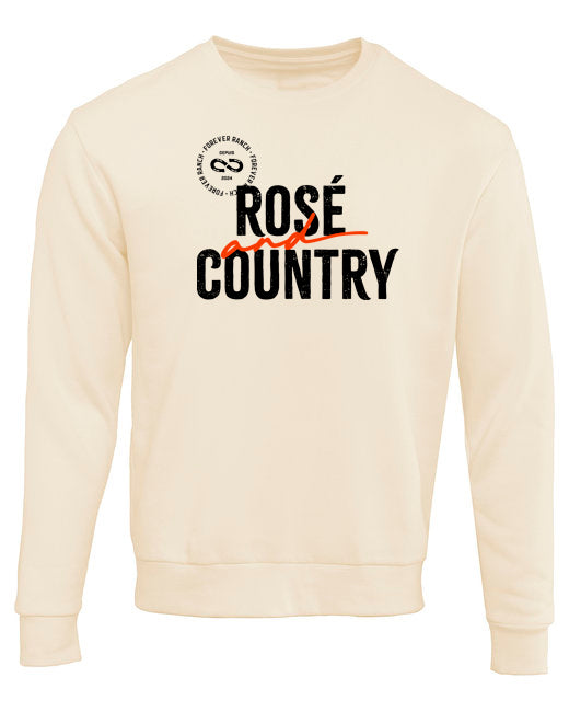 Le crew neck «Rosé & Country» - Naturel