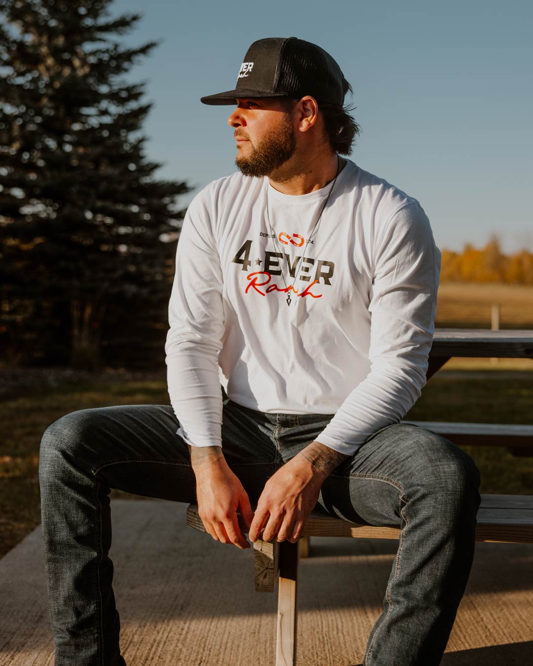 Le Longsleeve «Classique» pour Homme / Unisexe - Blanc