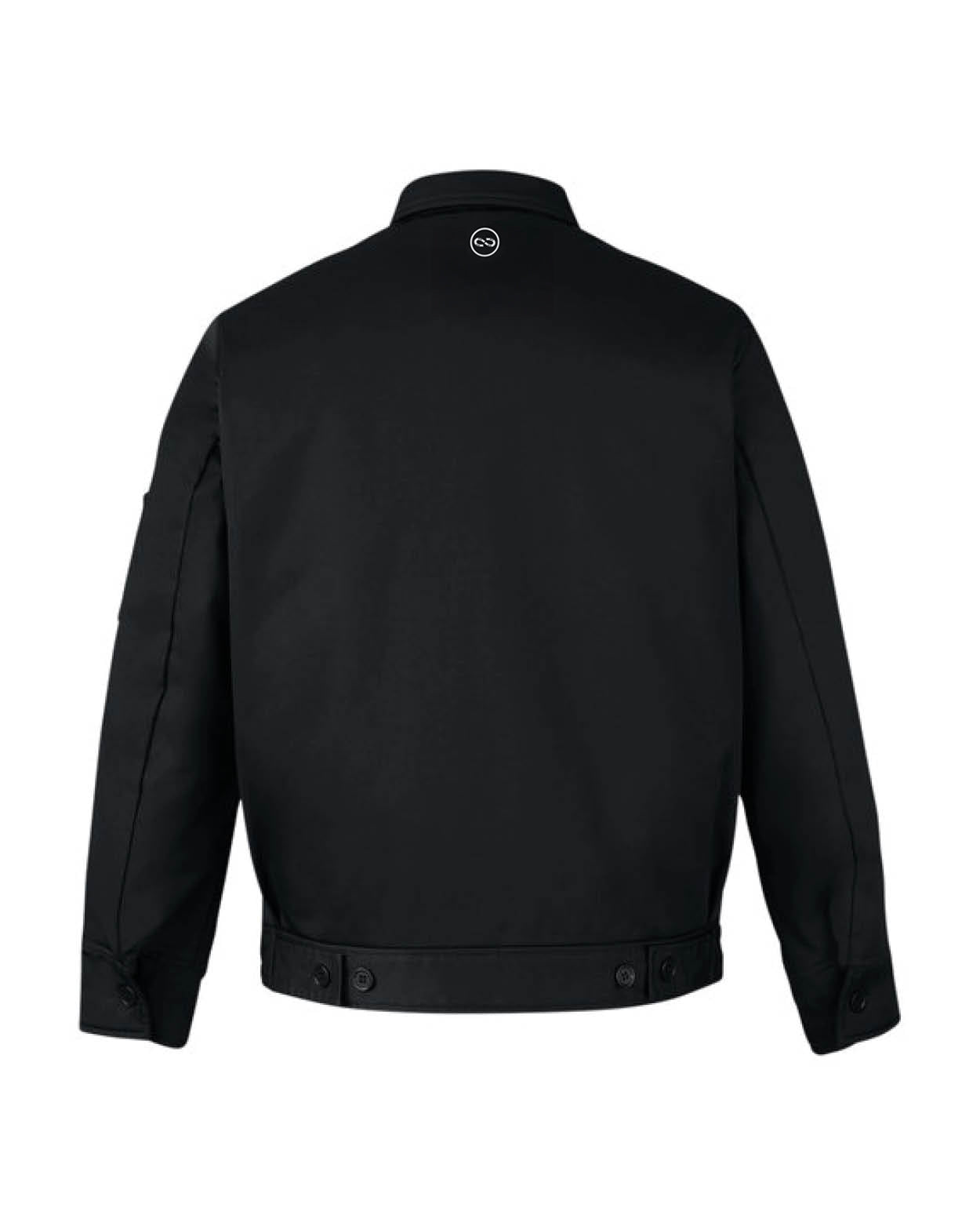 Manteau printemps/automne - Noire - Broderie Blanche