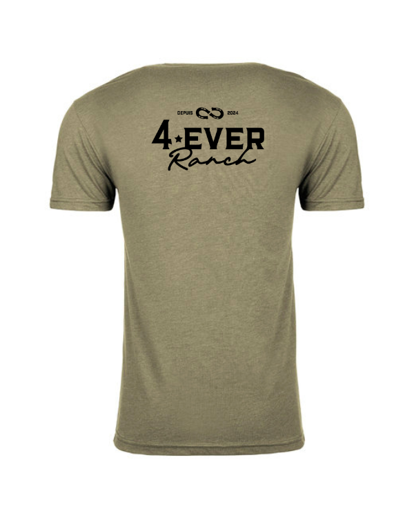 Le T-Shirt «Discret» 4ever Ranch pour Homme / Unisexe - Olive