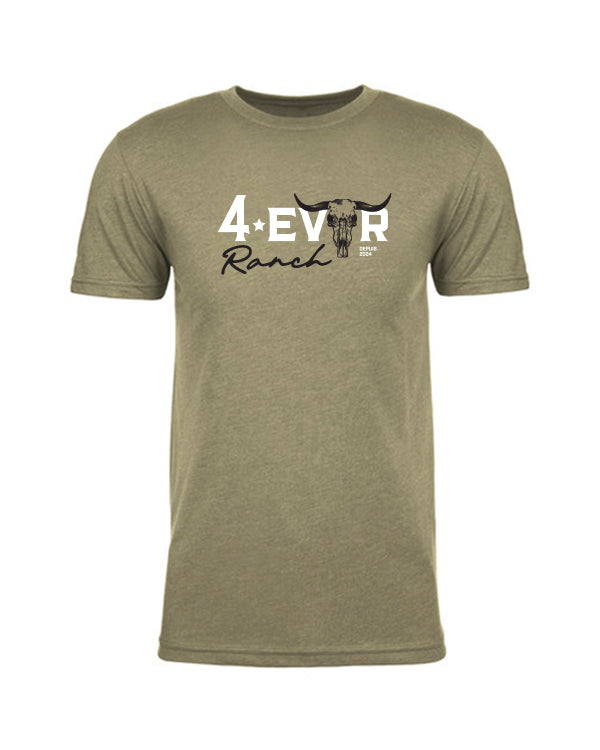 Le T-Shirt «Longhorn» pour Homme / Unisexe - Olive