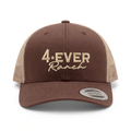 Casquette brodée 4ever Ranch brun et beige – casquette country du Québec