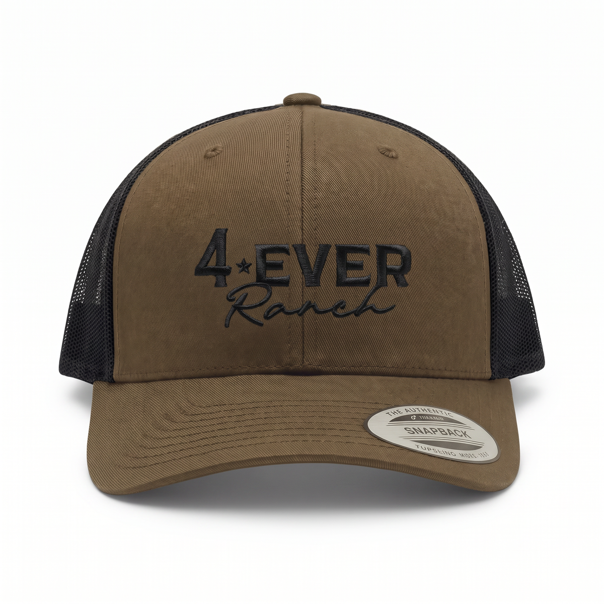 Casquette brodée 4ever Ranch brune – casquette country du Québec