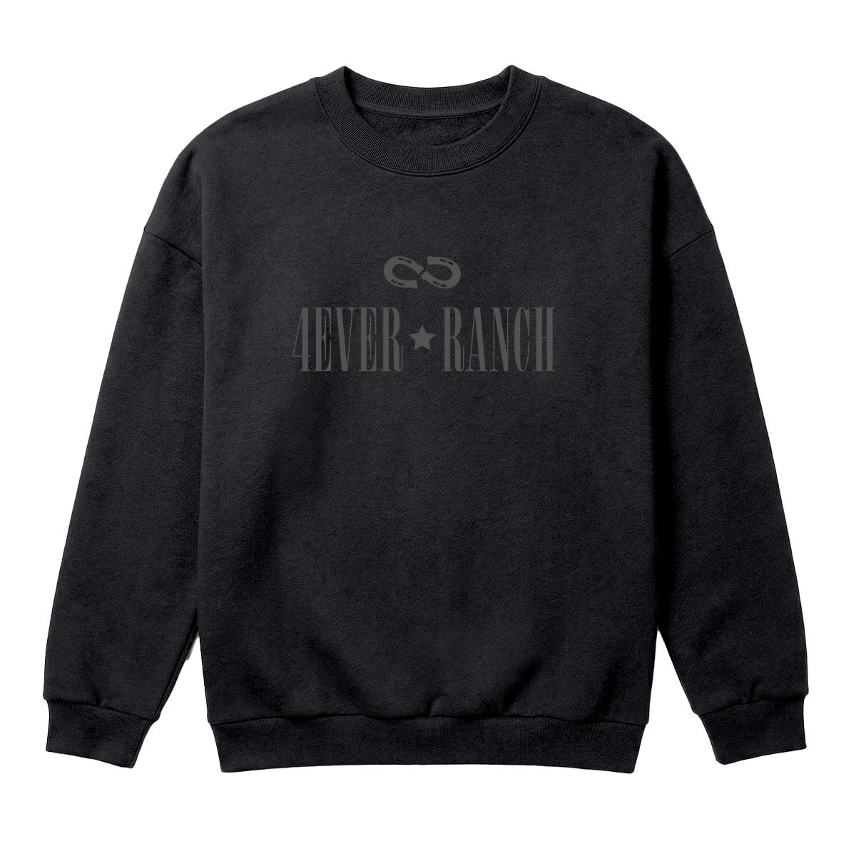 Le Crewneck «Serif» Unisexe - Noir
