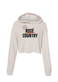 Le Hoodie Court «Rosé and Country» pour Femme - Crème