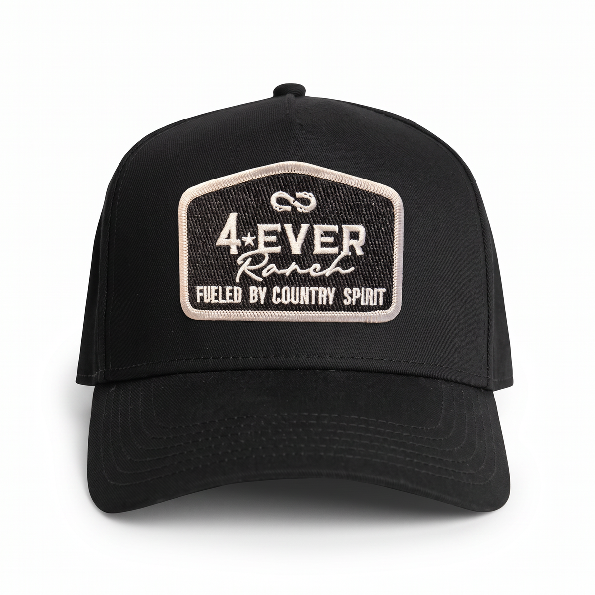 Casquette 4ever Ranch noire avec patch – casquette country du Québec