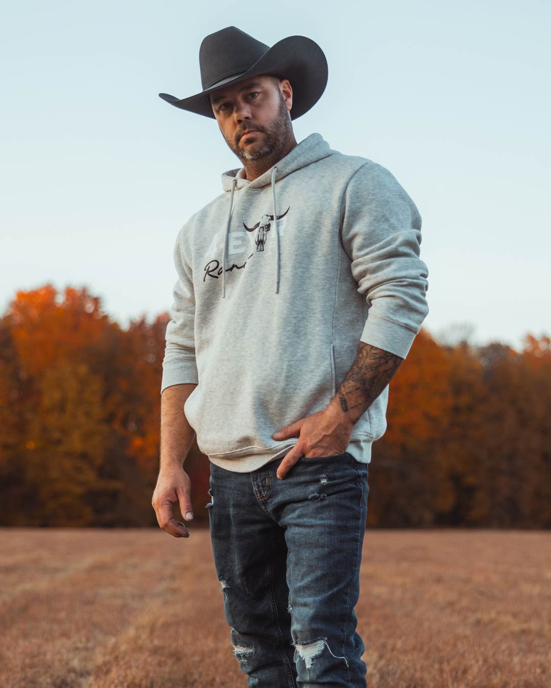 The “Longhorn” Hoodie for Men / Unisex - Oatmeal