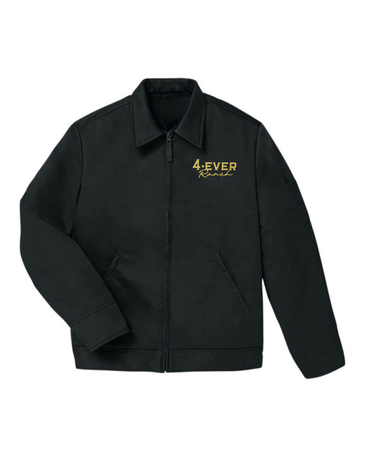 Manteau printemps/automne - Noire - Broderie Gold