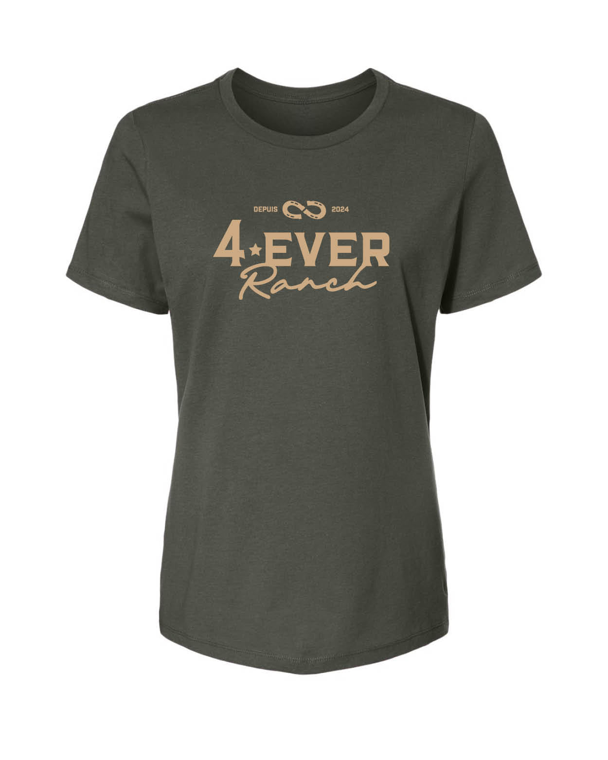 T-Shirt Classique 4ever Ranch pour Femme - Kaki