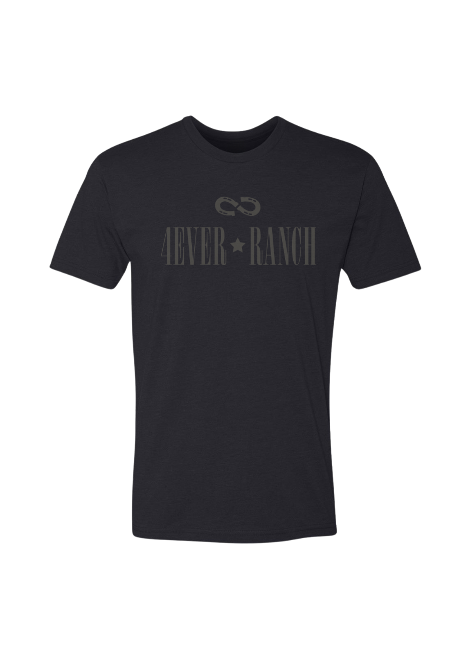 Le T-Shirt «Serif» pour Homme / Unisexe - Noir