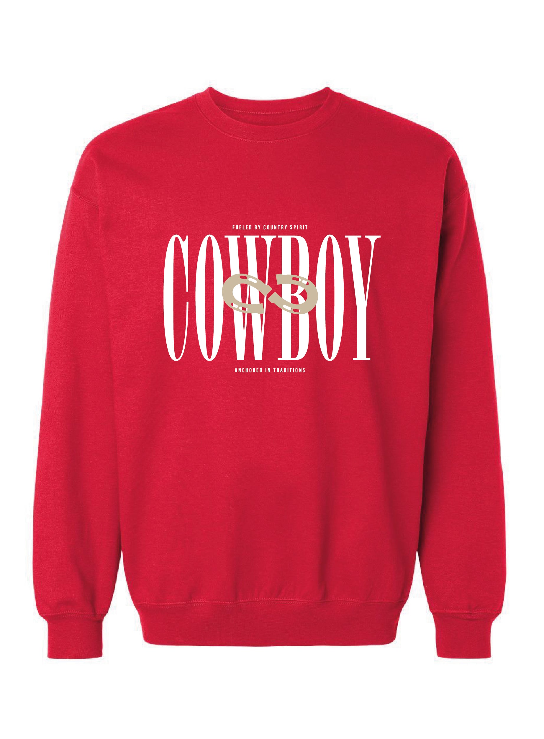 Le Crewneck «COWBOY» Unisexe - Rouge