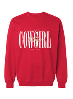 Le Crewneck «COWGIRL» Unisexe - Rouge