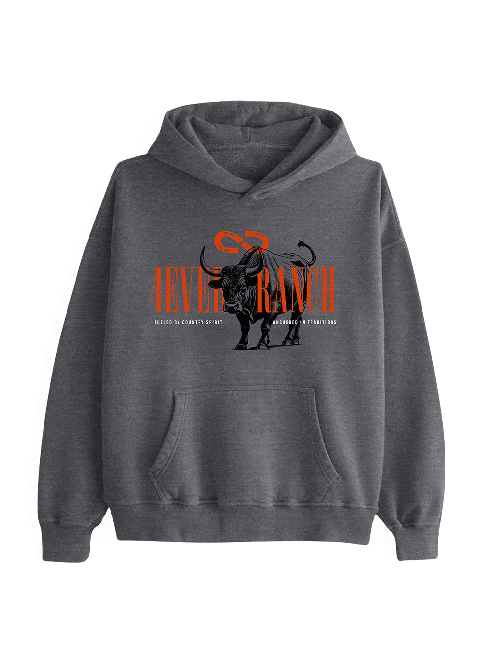Le hoodie «Bull» Unisexe - Heather Gray