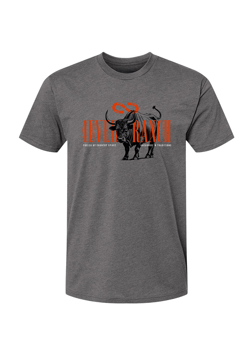 Le T-shirt «Bull» Unisexe - Heather Gray