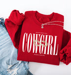Le Crewneck «COWGIRL» Unisexe - Rouge