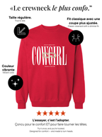Le Crewneck «COWGIRL» Unisexe - Rouge