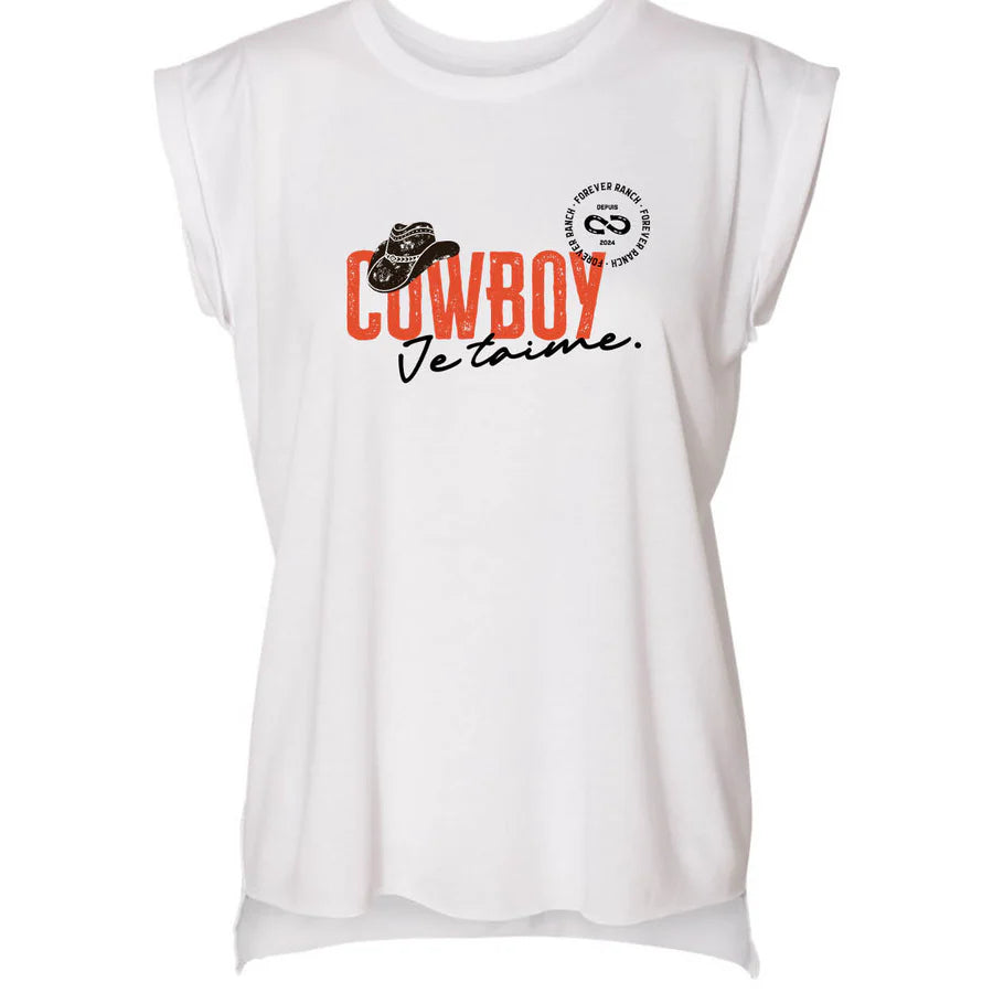 Le «Cowboy Je t'aime» pour Femme - Blanc