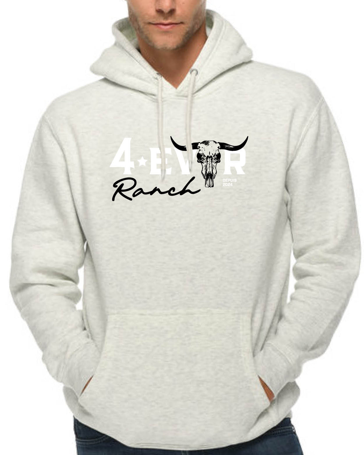 The “Longhorn” Hoodie for Men / Unisex - Oatmeal